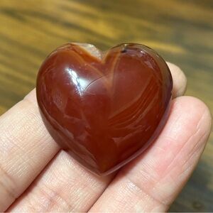 Carnelian Heart crystal carving